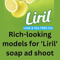 Rich-looking models for 'Liril' soap ad shoot