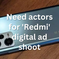 Need actors for 'Redmi' digital ad shoot