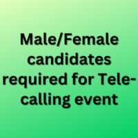 MaleFemale candidates required for Tele-calling event