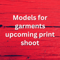 Models for upcoming garments print shoot