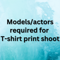 Modelsactors required for T-shirt print shoot