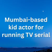 Mumbai-based kid actor for running TV serial
