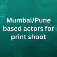 MumbaiPune based actors for print shoot