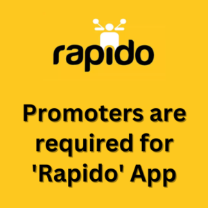 Promoters are required for 'Rapido' App