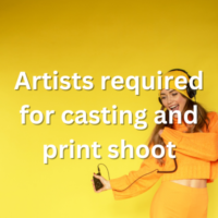 Artists required for casting and print shoot