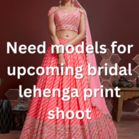 Need models for upcoming bridal lehenga print shoot