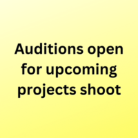 Auditions open for upcoming projects shoot