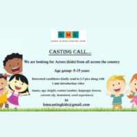 Kid actors required for upcoming shoot