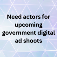 Need actors for upcoming government digital ad