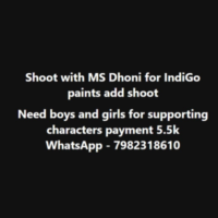 Upcoming 'Indigo' ad shoot with 'MS Dhoni'