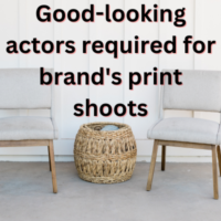 Good-looking actors required for brand's print shoots