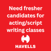 Mumbai-based actors for 'Havells' digital ad