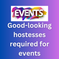 Good-looking hostesses required for events
