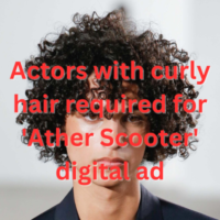 Actors with curly hair for 'Ather Scooter' digital ad