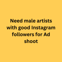 Need male artists with good Instagram followers