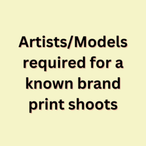 ArtistsModels for a known brand print shoots