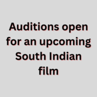 Auditions open for an upcoming South Indian film