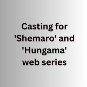 Casting for 'Shemaro' and 'Hungama' web series