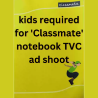 kids required for 'Classmate' notebook TVC ad shoot