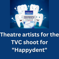 Theatre artists for the TVC shoot for Happydent