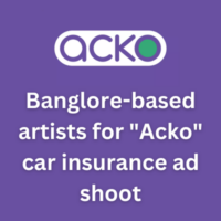 Banglore-based artists for Acko car insurance ad shoot