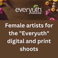 Female artists for the Everyuth digital and print shoots