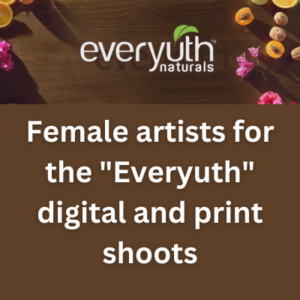 Female artists for the Everyuth digital and print shoots