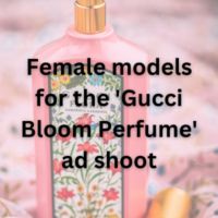 Female models for the 'Gucci Bloom Perfume' ad shoot
