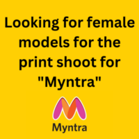 Looking for female models for the print shoot for Myntra