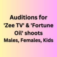 Auditions for 'Zee TV' & 'Fortune Oil' shoots