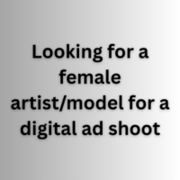 Looking for a female artistmodel for a digital ad shoot
