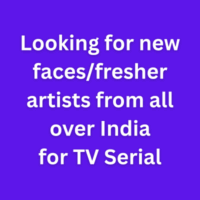 Looking for new facesfresher artists from all over India