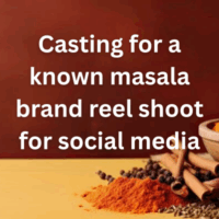 Casting for a known masala brand reel shoot for social media