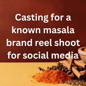 Casting for a known masala brand reel shoot for social media