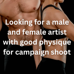 Looking for a male and female artist with good physique
