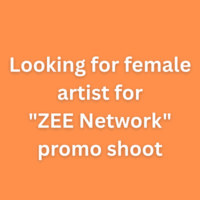Looking for female artist for ZEE Network promo shoot