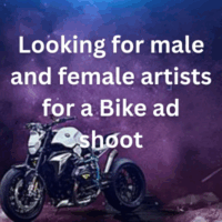 Looking for male and female artists for a Bike ad shoot