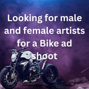 Looking for male and female artists for a Bike ad shoot