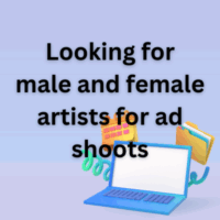 Looking for male and female artists for ad shoots