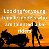 Looking for young female models who are talented bike riders