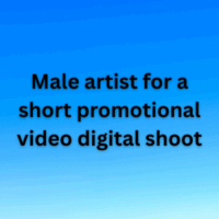 Male artist for a short promotional video digital shoot