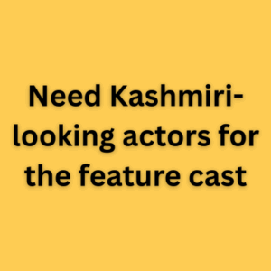 Need Kashmiri-looking actors for the feature cast