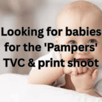Looking for babies for the 'Pampers' TVC & print shoot