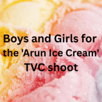 Boys and Girls for the 'Arun Ice Cream' TVC shoot