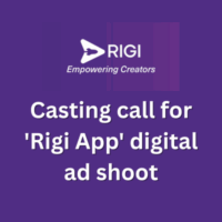 Casting call for 'Rigi App' digital ad shoot