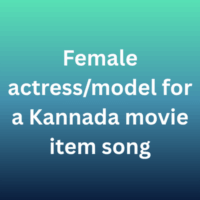 Female actressmodel for a Kannada movie item song