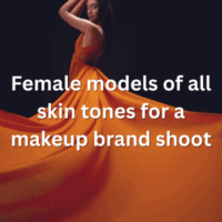 Female models of all skin tones for a makeup brand shoot