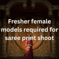 Fresher female models required for saree print shoot