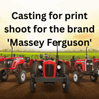 Casting for print shoot for the brand 'Massey Ferguson'