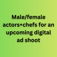 Malefemale actors+chefs for an upcoming digital ad shoot